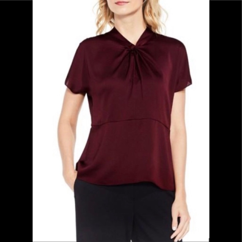 Vince Camuto Twisted Mock Neck Blouse XL